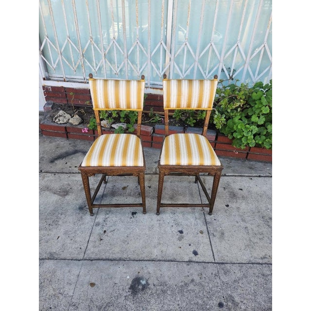 Pair of French Vintage Dining Chairs Chairish
