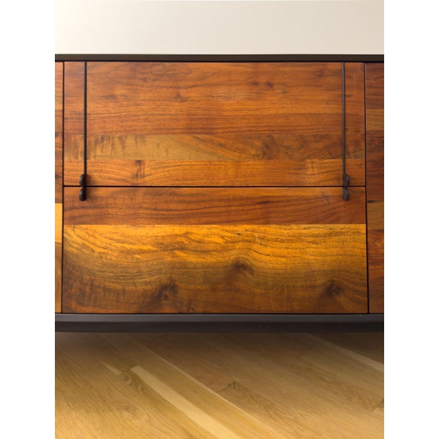 BDDW Lake Credenza Walnut and Graphite Lacquer For Sale - Image 10 of 15