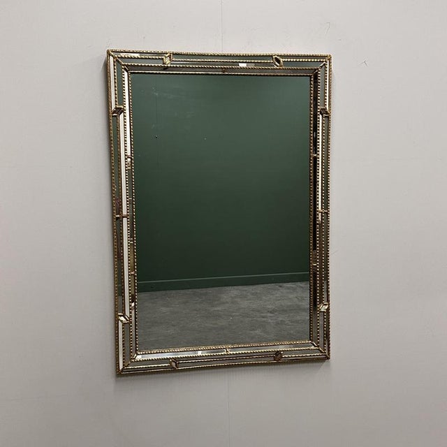 Large Italian Gilt Mirror with Architectural Frame, 1980s For Sale - Image 11 of 13