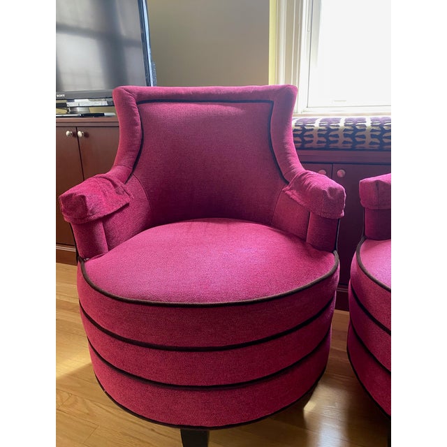 Celerie Kemble Henredon by Celerie Kembel Pink Accent Chairs - Set of 2 For Sale - Image 4 of 5