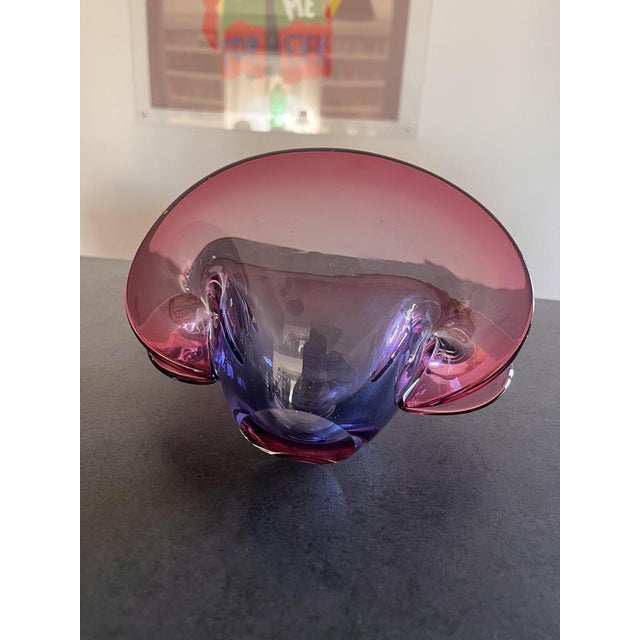 Blue Purple and Blue Murano Glass Confetti Bowl or Ashtray, 1950s For Sale - Image 8 of 13