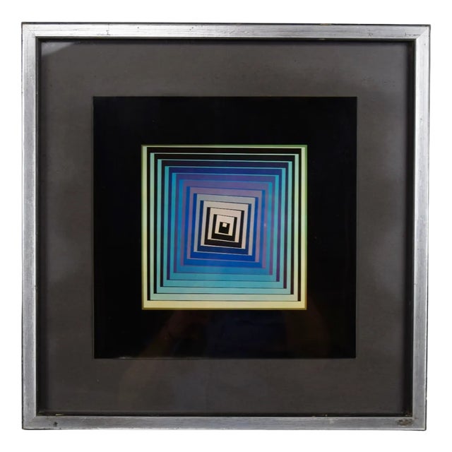Vasarely, Heliogravure Vonal Lila, 1971, Photographic For Sale