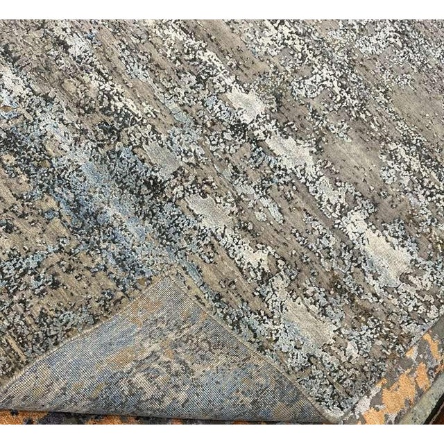 Abstract A Modern Abstract Rug in Handspun Wool For Sale - Image 3 of 6
