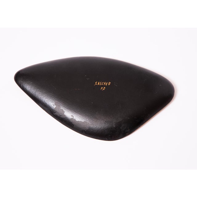Sascha Brastoff Sascha Brastoff "More Gold" Asymmetric Dish For Sale - Image 4 of 4