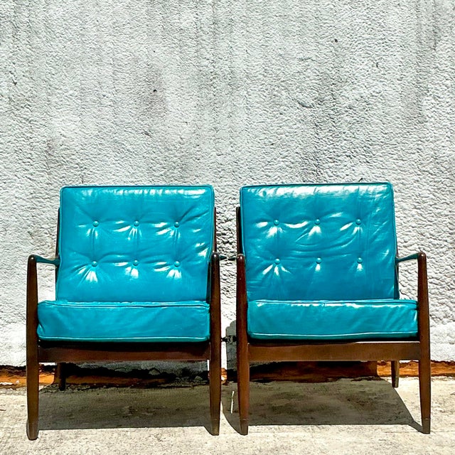 DUX Vintage Mid-Century Modern Lounge Chairs After Dux- a Pair For Sale - Image 4 of 7