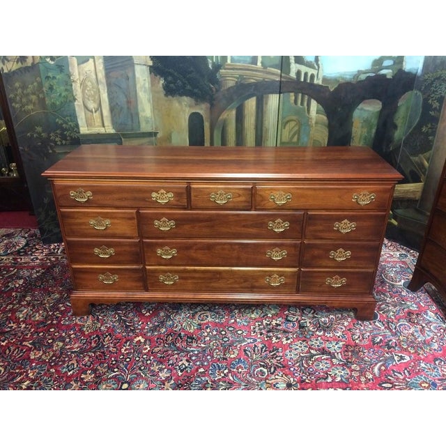 Wood Vintage Dresser, Statton Furniture "Trutype" For Sale - Image 7 of 13