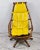 Chic Bamboo Swivel Rocker With Original Bright Yellow Naugahyde Cushion Now Available. The Perfect Combination Of Style &...