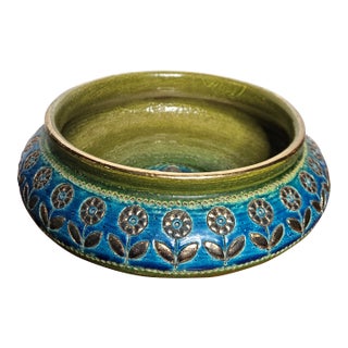 Mid-Century Italian Ceramic Bowl by Aldo Londi for Bitossi Rosenthal Netter For Sale