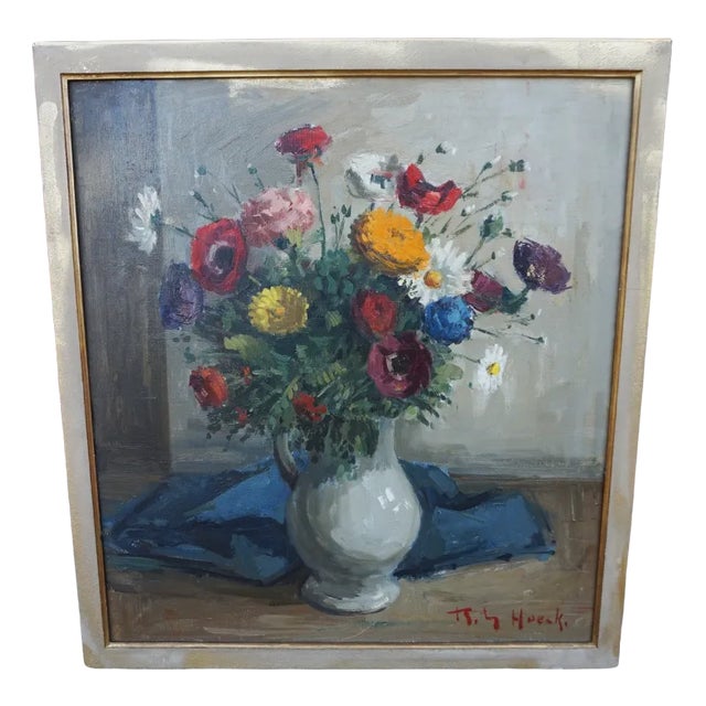 Belgium Painting, 20th-Century, Oil on Canvas, Framed For Sale