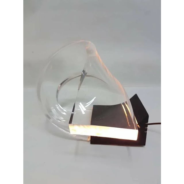 Black Acrylic Vortex Table Lamp by Gaetano Missaglia, 1970s For Sale - Image 8 of 13