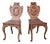 Pair 18th Century English Scrubbed Mahogany Hall Chairs For Sale