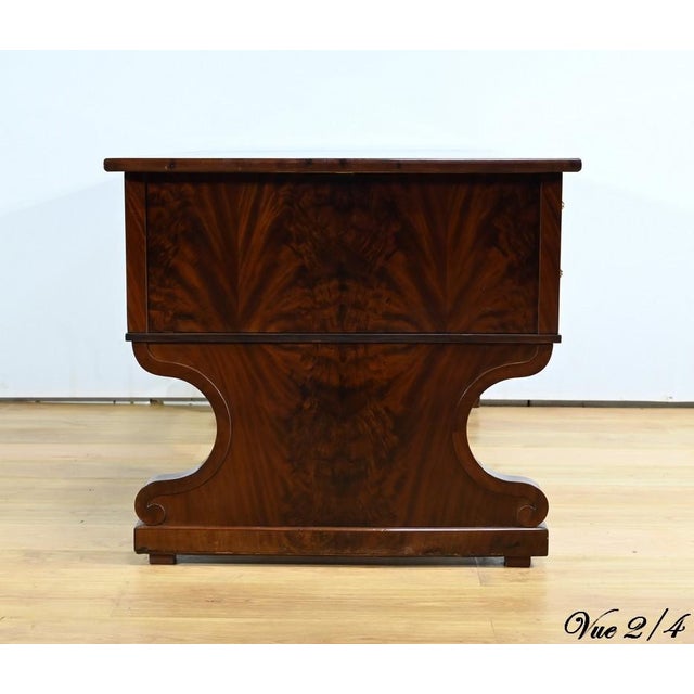 Early 19th Century Restoration Desk in Burr Mahogany, 1890s For Sale - Image 18 of 18