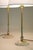 1930s Matched Pair Art Deco French Empire Ornate Brass Travertine Marble Candlestick Table Lamps For Sale - Image 4 of 10