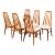 1960s Restored Danish Mid Century Modern Rosewood "Eva" Dining Chairs by Niels Koefoed For Sale