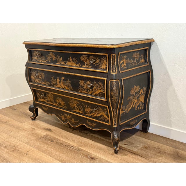 Wood 1990s Nancy Corzine Chinoiserie Bombay Commode For Sale - Image 7 of 9