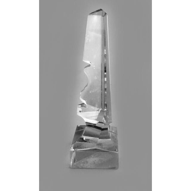 Cut Crystal Obelisk Prism Chairish