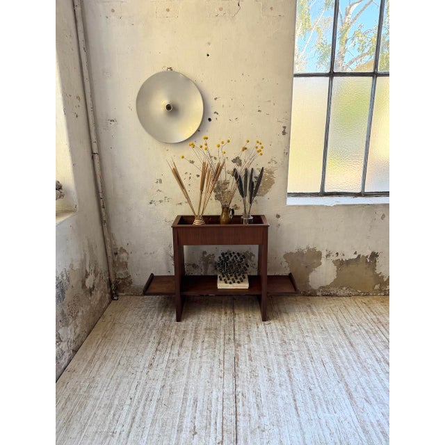 Brown Constructivist Rosewood Planter, 1950s For Sale - Image 8 of 18