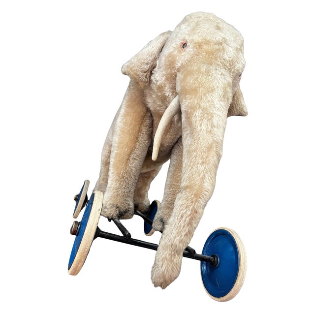 Mid-Century Modern Elephant on Wheels from Steiff, 1950s For Sale - Image 3 of 10