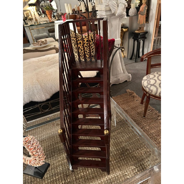 Wood Miniature 20th Century Mahogany Wood Staircase Architectural Model For Sale - Image 7 of 7