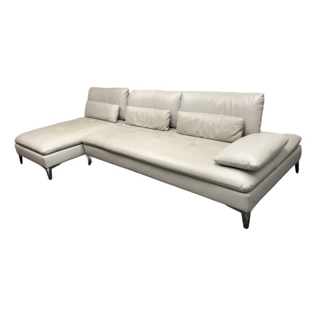 Sacha Lakic for Roche Bobois Scenario Leather Sectional Sofa For Sale