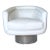 White Leather & Chrome Swivel Chair Attributed to Milo Baughman For Sale