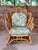 Contemporary Vintage Sculptural Rattan Fan Back Palm Frond Lounge Chair For Sale - Image 3 of 10