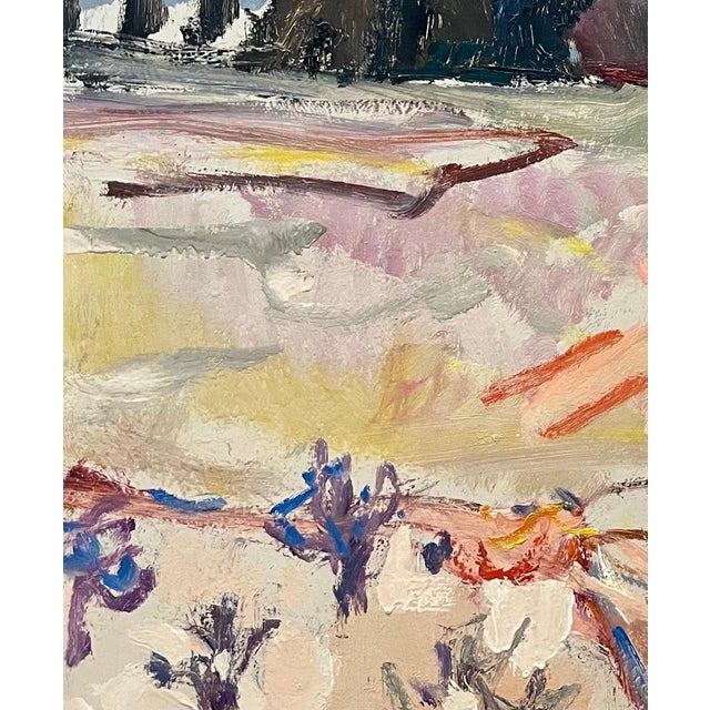 Jean Krille, Landscape 141, Oil on Masonite For Sale - Image 4 of 14