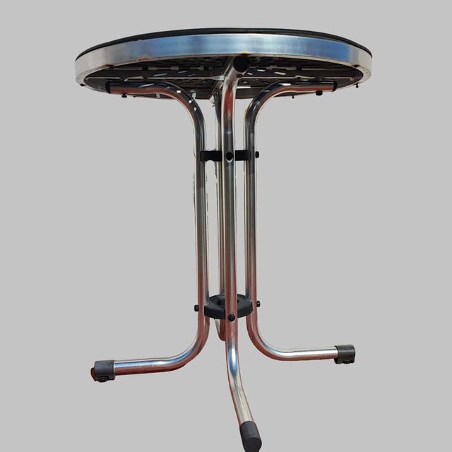 Outdoor Table with Aluminum Base and Plastic Top For Sale - Image 5 of 5