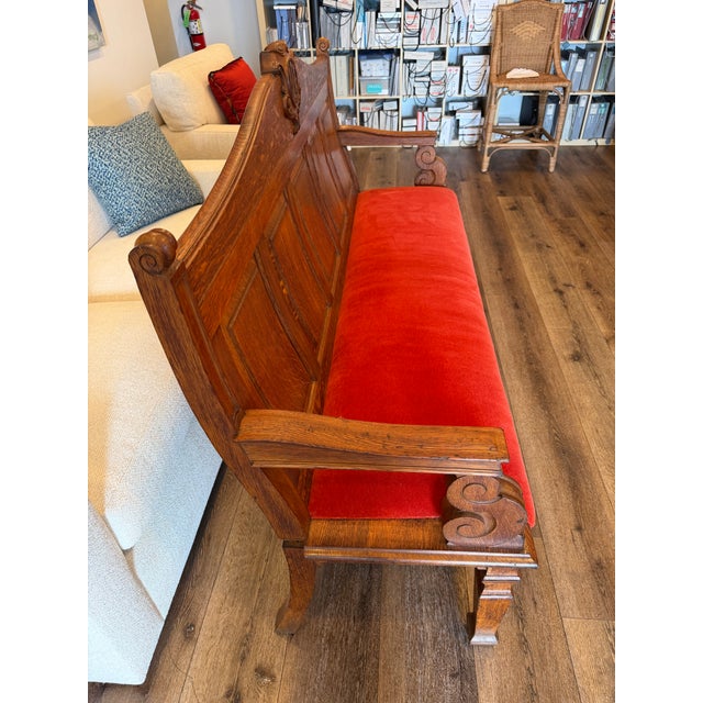 Vintage 19th Century English Oak Church Pew For Sale In Los Angeles - Image 6 of 13