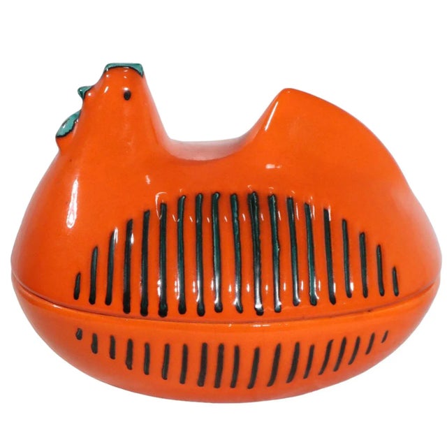 Mid Century Covered Serving Dish Hen on Nest Style Possibly Made in Italy C 1970's For Sale - Image 9 of 9