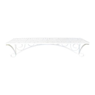 Vintage Woven Metal Lattice Wall Shelf For Sale