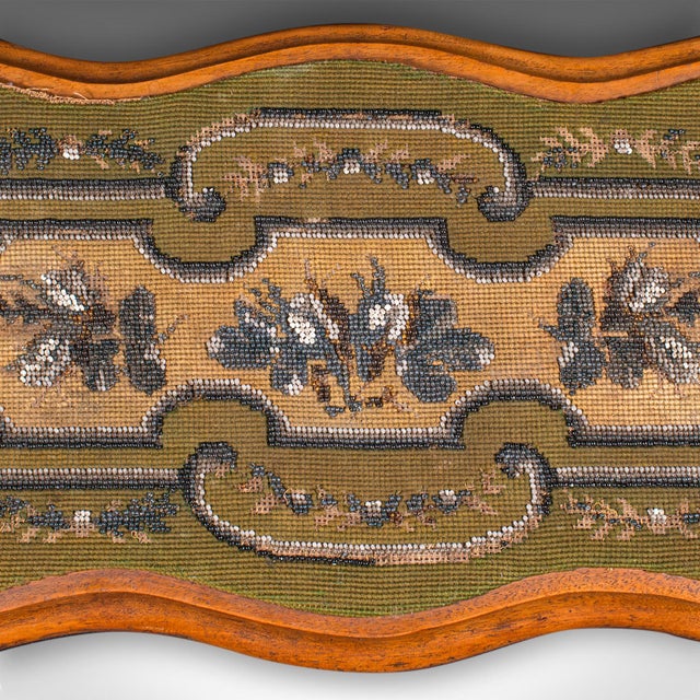 Antique Tea Fancies Stand, English, Walnut, Beadwork, Cake Platter, Victorian For Sale - Image 6 of 9