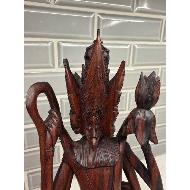 Vintage Mid-Century Balinese Modernist Multi-Armed Deity – Bima Brothers Provenance For Sale - Image 11 of 12