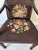 Antique French Neoclassical Carved Mahogany Armchair With Floral Needlepoint Upholstery For Sale In Miami - Image 6 of 13