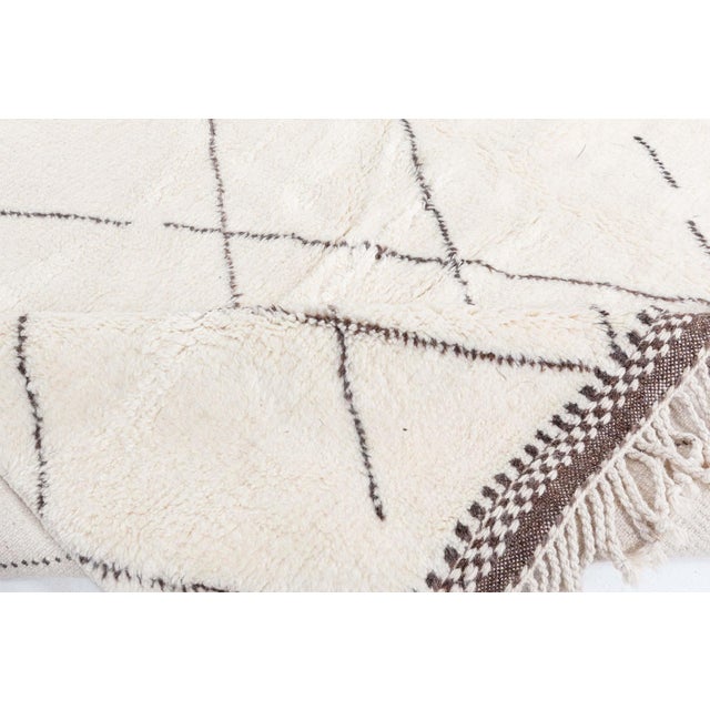 Ivory Modern Abstract Lattice Ivory Oversized Rug "Trace" by Doris Leslie Blau For Sale - Image 8 of 11