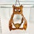 Folk Art 1970s Vintage Boho Chic Folk Art Burnt Pine Owl Hanging Planter. For Sale - Image 3 of 12