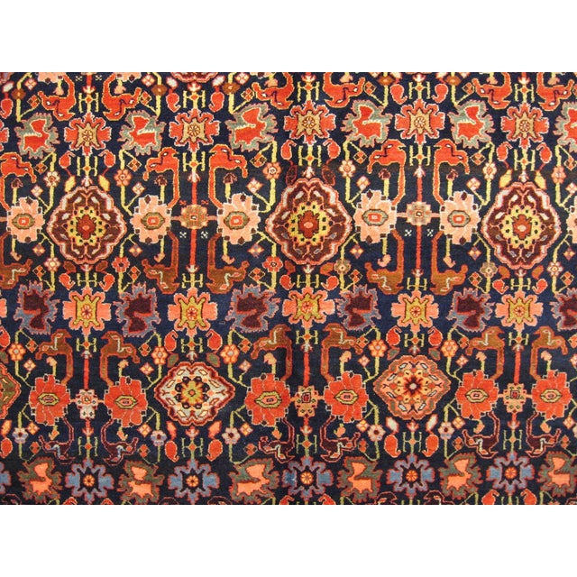 Antique Persian Bidjar Oriental Rug, in Room Size, with Florettes For Sale - Image 4 of 6