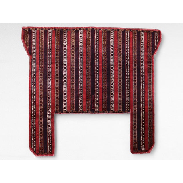 Red Vintage Handwoven Kilim Horse Cover Blanket, 1920s For Sale - Image 8 of 15