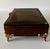 Brown Vintage Italian Florentine Tooled Leather Valet Jewelry Box With Ornate Brass Feet For Sale - Image 8 of 18