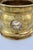 Mid 20th Century Vintage Gilt Metal Oval Cachepot Planter With Lion Head Ring Handles For Sale - Image 5 of 11