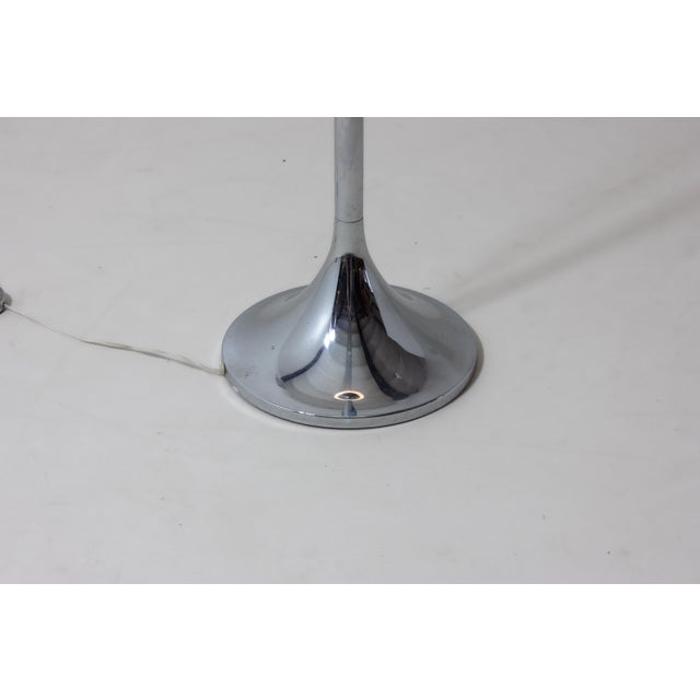 1970s Italian Trumpet Floor Lamp in Chrome, 1970s For Sale - Image 5 of 8