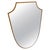 Mid-Century Modern 1950s Gio Ponti Style Mid-Century Modern Brass Shield Italian Wall Mirror For Sale - Image 3 of 14