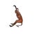 Safari Late 20th Century Life-Size Leather-Wrapped Monkey Sculpture With Glass Eyes, Safari, 29"h For Sale - Image 3 of 12