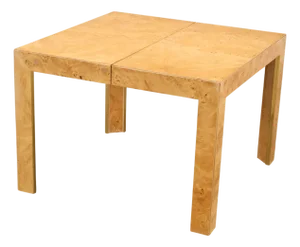 Thomasville Burl Wood Square Dining Table With 2 Leaves