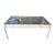 Upperline Silver Leafed Iron and Glass Coffee Table For Sale