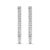 Contemporary 14K White Gold 1.0 Cttw Princess Diamond Inside Out Hoop Earrings (H-I Color, I1-I2 Clarity) - 23 MM For Sale - Image 3 of 5