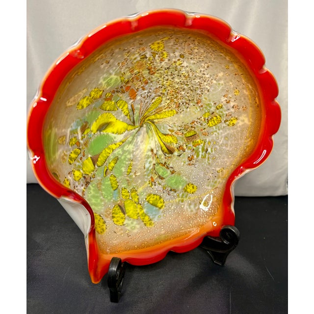 1960s Murano Glass "Tutti Frutti" or "Bizantino" Bowl With Golden Flakes 1960's Avem For Sale - Image 5 of 6