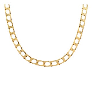 14k Yellow Gold 9mm Wide Cuban Link Men's Chain 24.5" Long 69 gr For Sale