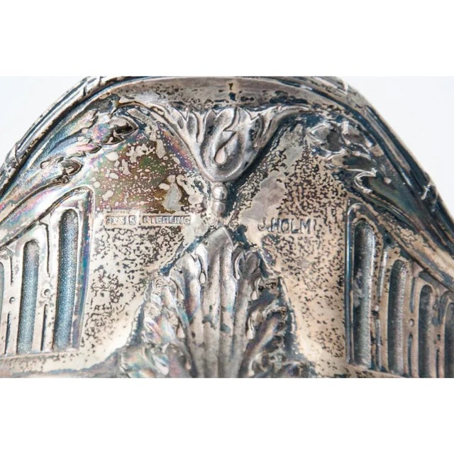 French jardiniere made of 925 sterling silver. Dimensions: height 9 cm / width 25 cm / depth 16 cm. This piece has an...