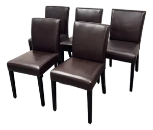 Crate & Barrel Lowe Dining Side Chairs, Set of Five